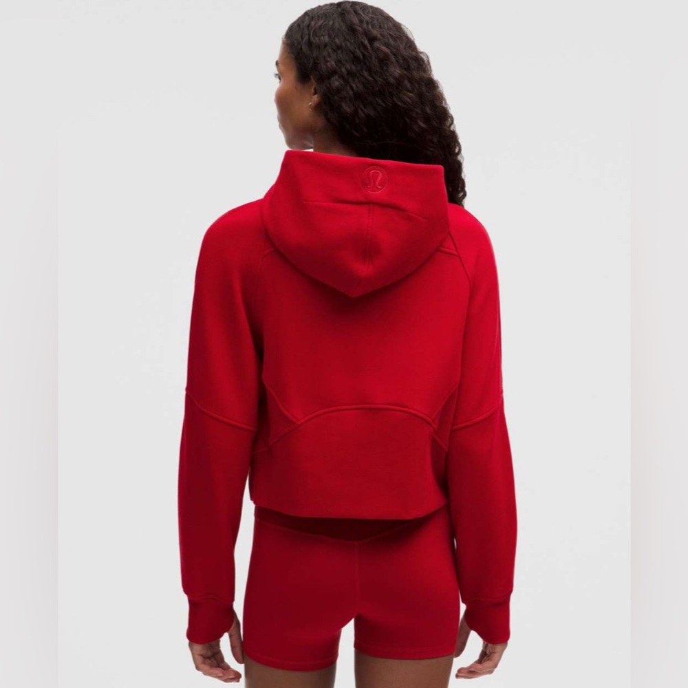 NWT LULULEMON SCUBA HOODIE FULL ZIP DARK RED GOLD ZIPPER SIZE XS / S - Picture 6 of 11